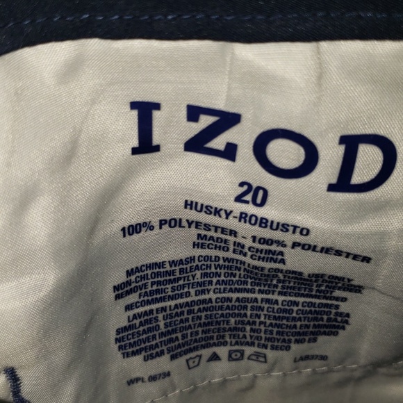 Izod Husky Sized Shorts - navy blue - perfect for school uniform - Picture 4 of 6